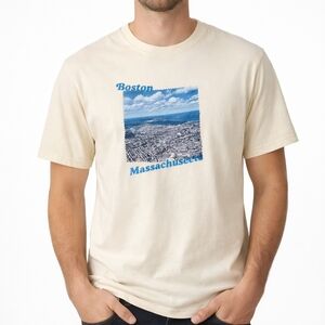Boston Massachusetts Graphic Tee | Original Aerial Photo | Unisex Medium